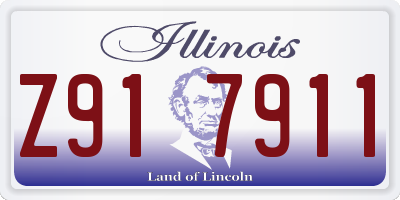 IL license plate Z917911