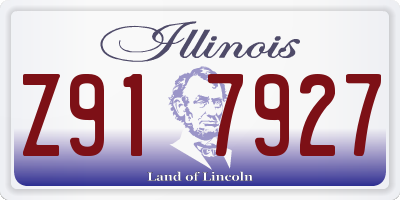 IL license plate Z917927