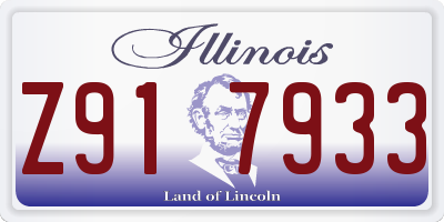 IL license plate Z917933