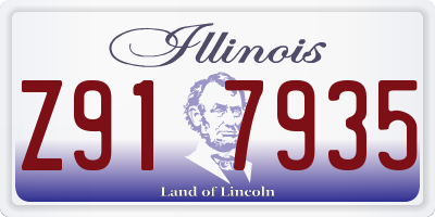 IL license plate Z917935