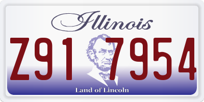 IL license plate Z917954