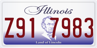 IL license plate Z917983