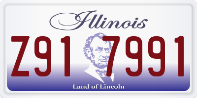 IL license plate Z917991
