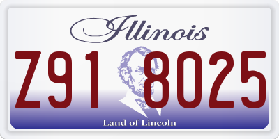 IL license plate Z918025