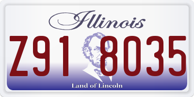 IL license plate Z918035