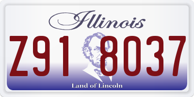 IL license plate Z918037