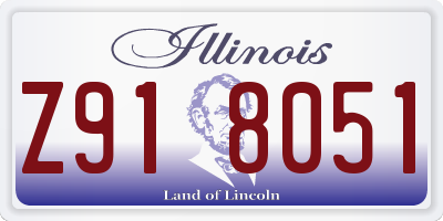 IL license plate Z918051