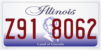 IL license plate Z918062