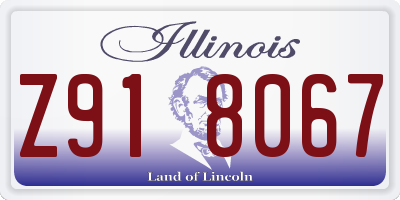 IL license plate Z918067