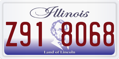 IL license plate Z918068