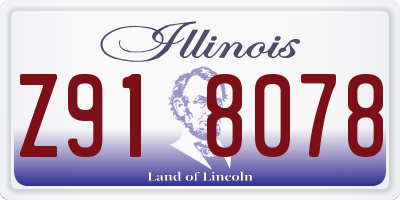 IL license plate Z918078