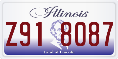 IL license plate Z918087