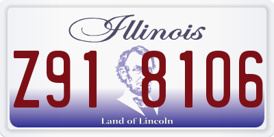IL license plate Z918106