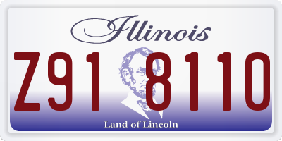 IL license plate Z918110