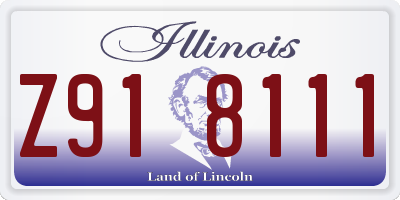 IL license plate Z918111