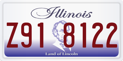 IL license plate Z918122