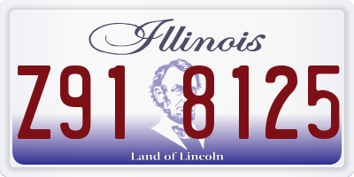 IL license plate Z918125