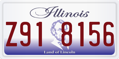IL license plate Z918156