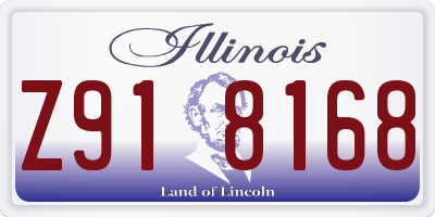 IL license plate Z918168