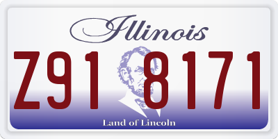 IL license plate Z918171