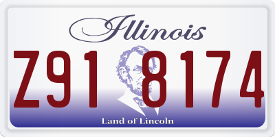 IL license plate Z918174