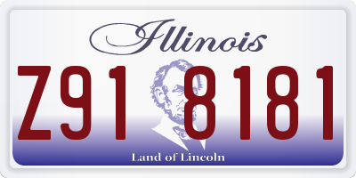 IL license plate Z918181