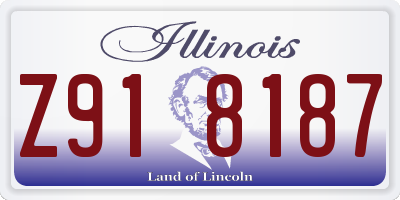 IL license plate Z918187