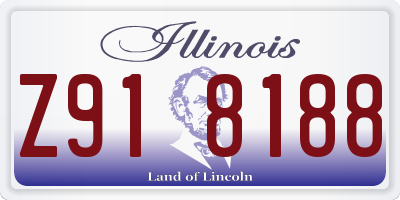 IL license plate Z918188
