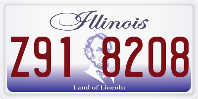 IL license plate Z918208