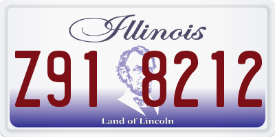 IL license plate Z918212