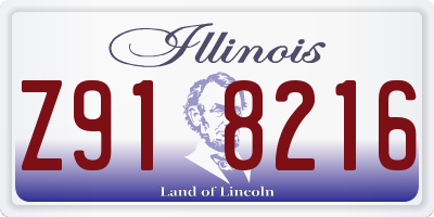 IL license plate Z918216