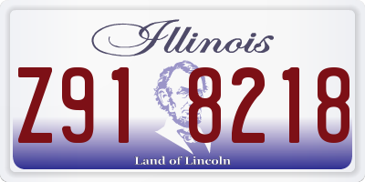 IL license plate Z918218