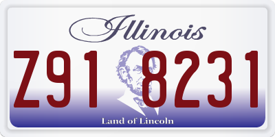 IL license plate Z918231