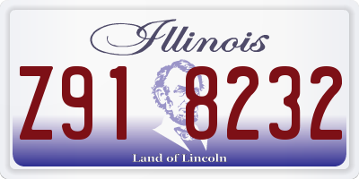 IL license plate Z918232