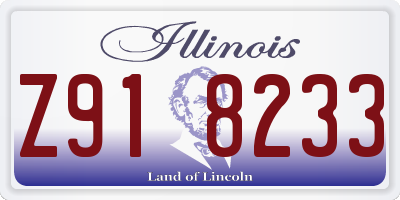 IL license plate Z918233