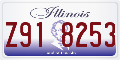 IL license plate Z918253
