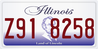 IL license plate Z918258