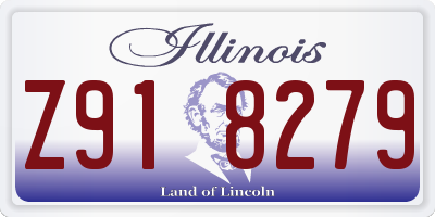 IL license plate Z918279