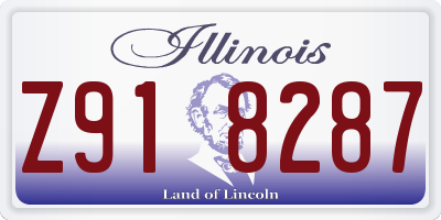 IL license plate Z918287
