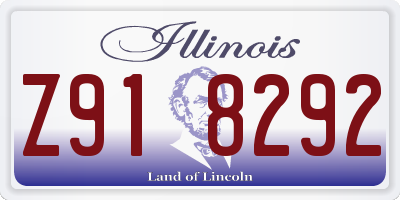 IL license plate Z918292