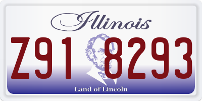 IL license plate Z918293