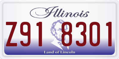 IL license plate Z918301