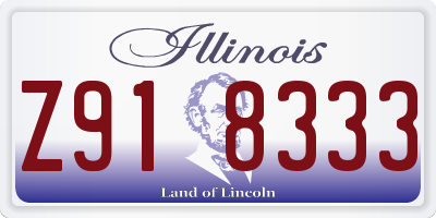 IL license plate Z918333