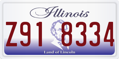 IL license plate Z918334