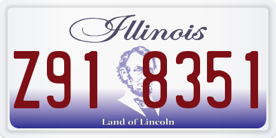 IL license plate Z918351