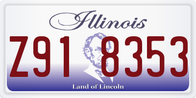 IL license plate Z918353