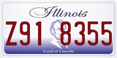 IL license plate Z918355