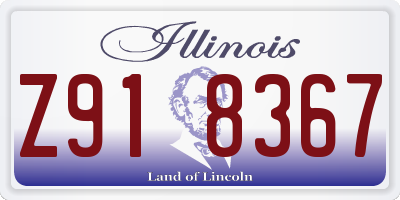 IL license plate Z918367