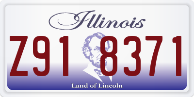 IL license plate Z918371
