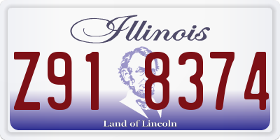 IL license plate Z918374